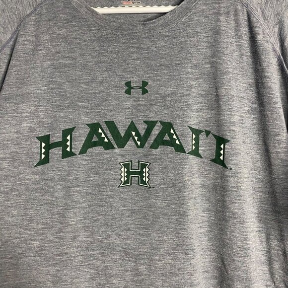 Under Armour Men's Heather Blue Crewneck Short Sleeve T-Shirt - Picture 5 of 8